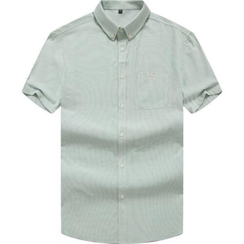 Summer New Mens Short Sleeve Striped Shirt Fashion Casual Business Loose Shirt Men Brand Clothes Plus Size 5XL 6XL 7XL 8XL 10XL