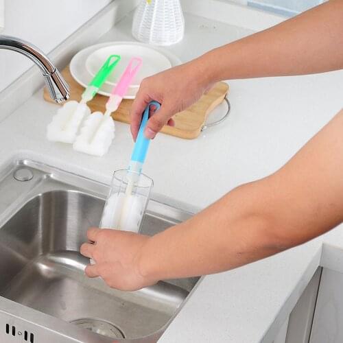 Soft Sponge Brush Bottle Cup Wine Glass Washing Cleaning Kitchen Cleaner Tool Baby Bottle Cleaners Home Cleaner Tool #50g
