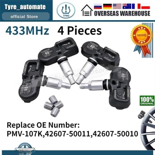 SET of 4 TPMS PMV-107K 433MHz Tire Pressure Sensor FOR 2005-2012 Lexus GS ES LS Tyre Pressure Sensor 42607-50010 42607-50011