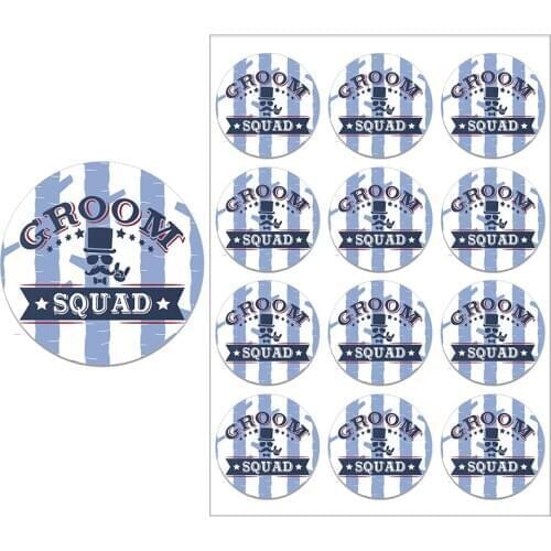 Wedding Team Groom Sticker Decoration Best Man Bachelor Party Seal Self-adhesive Stickers Groom Team Decoration Party Supplies