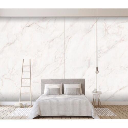 Bacaz Custom Wallpaper 3D White Marble texture Modern Abstract Art Wall Mural Living Room Bedroom Wallpaper 3D wall murals