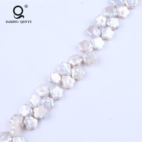 Wholesale Flower Shape Natural Fresh Water Pearl Beads String