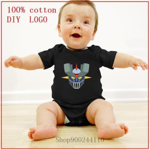 0-24M Infant Newborn Baby Girls Boys Short Sleeve Mazinger Z Robot Printed Bodysuits baby Cotton Jumpsuit Outfit Clothes Summer