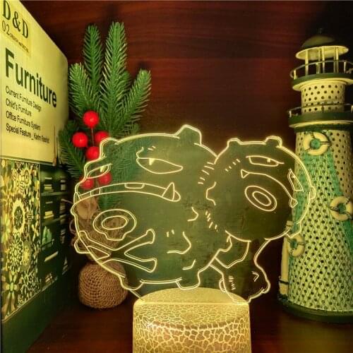Pokemon Weezing LED Night Light Home Decoration Anime Figure LED Lamp Pocket Monster Sword And Shield Manga Game Kid Neon Lights