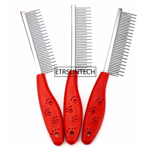 100pcs Dog Comb Long Thick Hair Fur Removal Brush Stainless Steel Pets Dog Cat Grooming Combs Dogs Barber