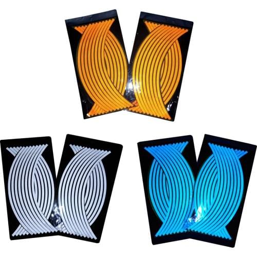 18" Motorcycle Sticker Moto Strips Reflective Wheel Rim For Motorbike Scooter