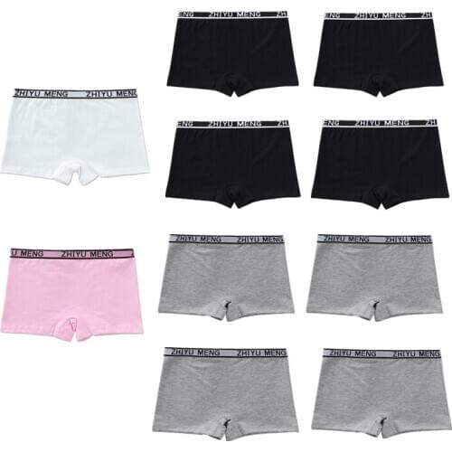10Pc/Lot Girl Underwear Panties Soft Kids Boxer BreathablePanties Teenage Sport Panties 8-14 Years