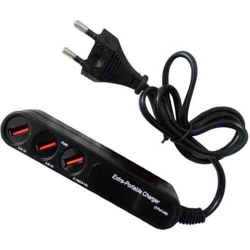 US /EU Power Strip 3 Ports Multifunctional Travel Outlet 2.1A USB Charger 0.8M Extension Cord Socket For Original Xiaomi LG