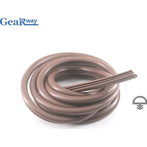 1Meter PVC Seal Strip 8/9/10/12mm Optional Semi-circle Card Slot Door Windows Seal Strip Rubber Sealing Strips