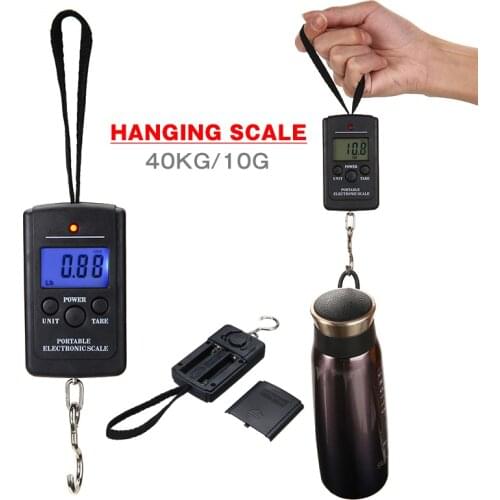 New LCD Display Digital Luggage Scale Hanging Travel Scale Weight Fishing Travel Luggage Hanging Scale 40kg/10g