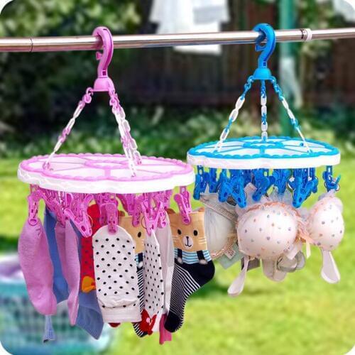 Windproof Clothespin Thickening Plastic Clothes Clip Underwear Socks Drying Clip