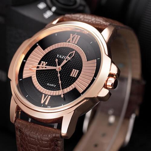YAZOLE Business Quartz Watch Men Watch Top Brand Luxury Watches Male Clock Leather Watch For Man Hodinky Relog Relogio Masculino