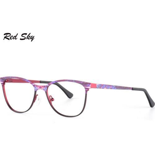 Women Metal Optical Glasses Frame Stainless Steel Prescription Optical Myopia Prsbyopia Spectacles Frame oculos de