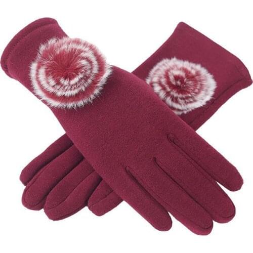 Ladies Winter Gloves Touch Screen Warm Cotton Work Arthritis Breathable Fasten Reusable Gloves Outdoor Cycling Driving Gloves