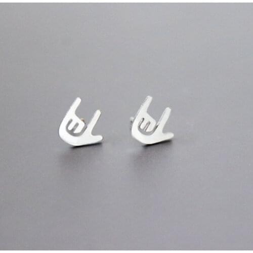 1 pair/handmade earrings,finger gesture earrings,palm stainless steel fashion earrings gifts ,good luck