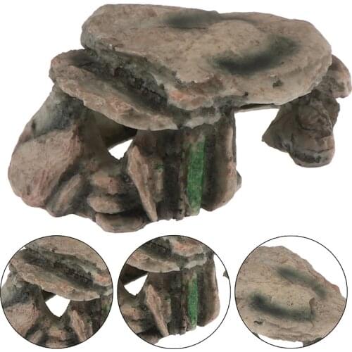 1PC Aquarium Stone Hiding Cave Rock Decoration Artificial Fish Tank Rock Cave Stones Turtle Landscape Ornaments Accessories