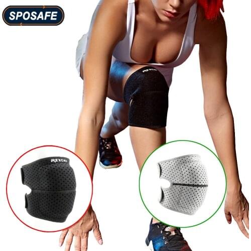 1Pc Crash-proof Anti-slip Knee Brace Pad, Elastic Support Tight Non-Falling Sponge Sleeves Breathable Flexible Protector Cover