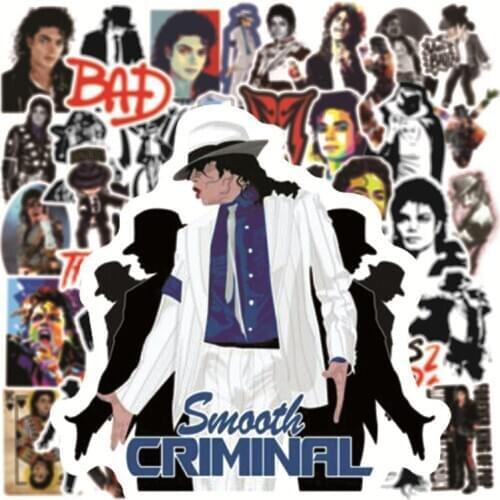 10/50pcs Rock Singer Michael Jackson Graffiti Stickers Suitcase Laptop Helmet Waterproof Sticker Decal On Guitar Suitcase Fridge