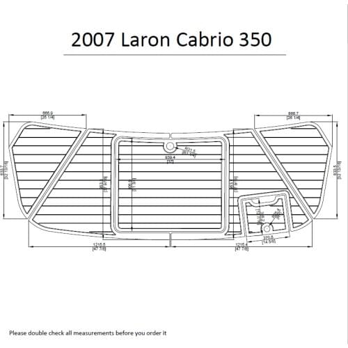 2007 Larson Cabrio 350 Swim Platform Pad Boat EVA Teak Decking 1/4" 6mm