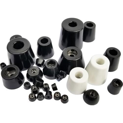 4pcs Black Rubber Feet diy Furniture Legs Floor Protector Cushion Damping Pad With Gasket Instrument Case Foot Base