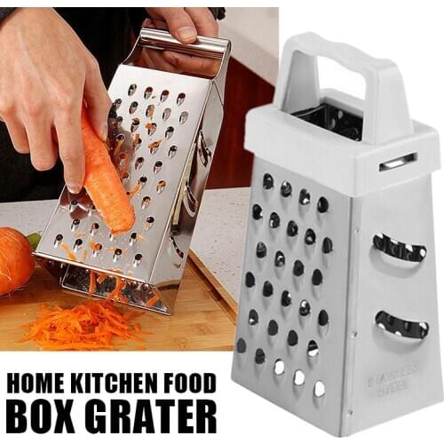 Stainless Steel 4 Sided Blades Cheese Vegetable Cheese Slicer Shredder Tools Kitchen Grater Carrot Cucumber Cutter Box Container