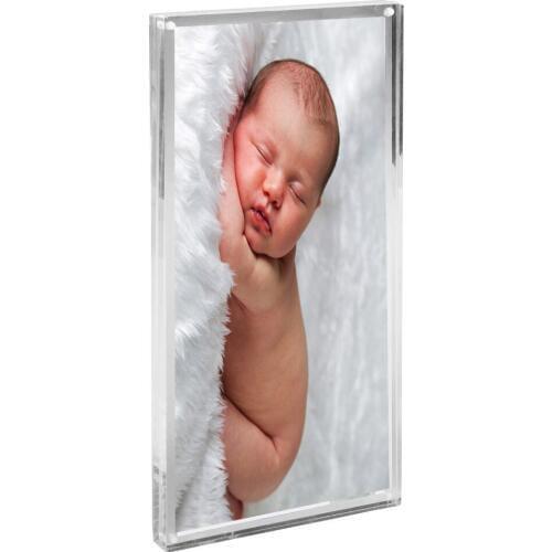 4x10" Rectangle Clear Acrylic Perspex Sandwich Picture Frame with Magnetic PF003-1