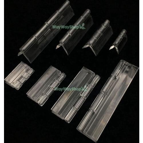 5 Pcs Plastic Folding Hinges Acrylic for Home Furniture Doors Window Cabinet Plexiglass Cabinet Hinges Transparent 7 Size Choice