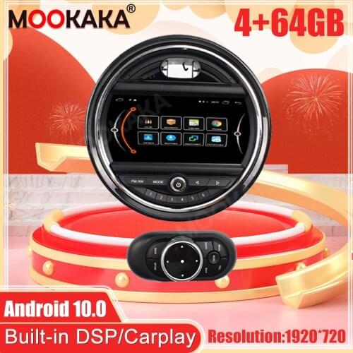 6+128G Android 10 GPS Navi Multimedia DVD Player For BMW Mini Cooper 2015-2019 Auto Radio Stereo Head Unit DSP With Carplay