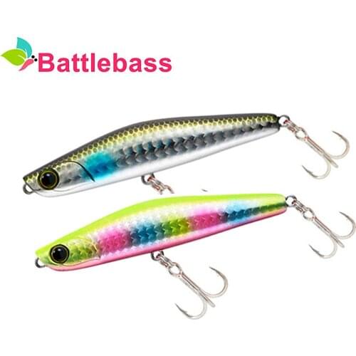 80mm 18g Rockfishing Fishing Lures Pencil Fish Jerkbait Woblers Pike Artificial Bait for Fishing Baits Fish Sinking Wobblers