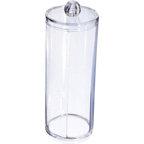 Acrylic Multifunctional Round Qtip Container Cosmetic Makeup Cotton Pad Organizer Makeup Desktop Tool Jewelry Case Container New