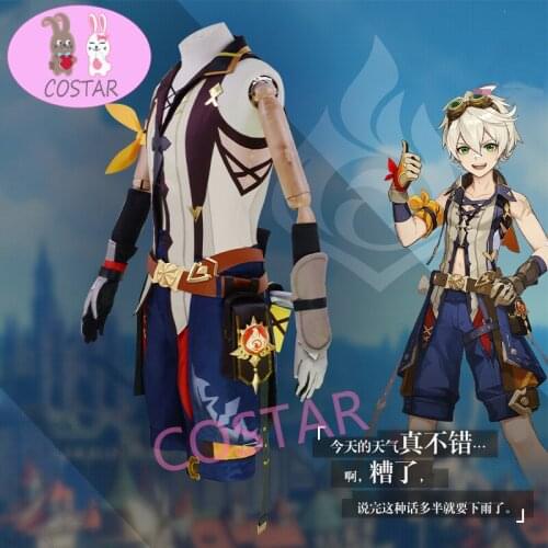Anime! Genshin Impact Bennett Mondstadt Game Suit Handsome Uniform Cosplay Costume Halloween Party Outfit For Men S-XXL 2021 NEW