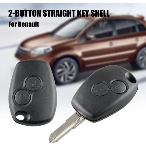 2 Buttons Car Key Shell Durable Replacement Portable Vehicle Remote Key Fob Case Cover for Renault