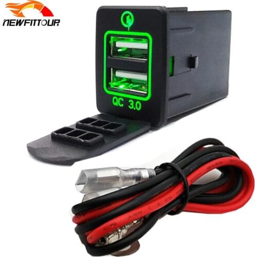 For Nissan Sylphy 2012 2013 2015 2016-2019 Car QC 3.0 Fast Charge Quick Charge Dual USB Voltage Display Socket