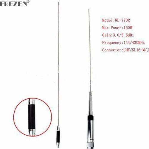 Antenna NL-770R Dual Band VHF/UHF 144/430MHz 3.0/5.5 dBi High Gain Amateur Car Radio Mobile/Station Antenna SL16-J/M Male PL-259