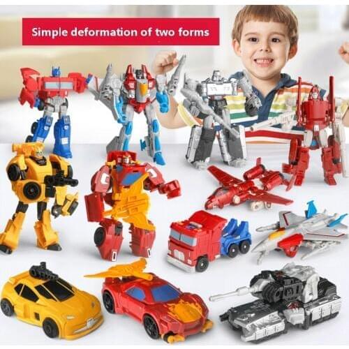 2019 Hot Sale Anime Transformation 4 Cars Robots Toys PVC Action Figures Toys Deformation Robot Model Toy for Boy juguetes