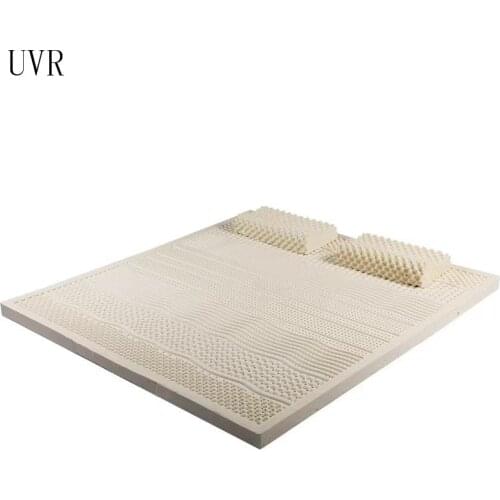 UVR 100% Natural Latex Tatami Mattress Single Double Bedroom Hotel Massage Sleep Bed Mat Family Bed Cover With White Inner Cover