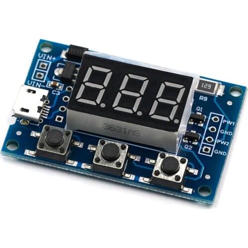 Micro USB DC 2CH Adjustable PWM Signal Generator Duty Cycle Pulse Frequency Module Digital LED Display Tube DC 5V 12V 24V DIY