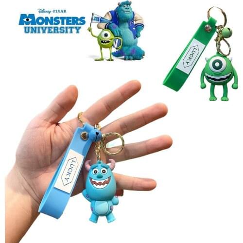 Disney Cartoon keychain Fashion cute Silica gel Monster University Keychains for Bag Pendant Unisex Car Key Ring Key Chain
