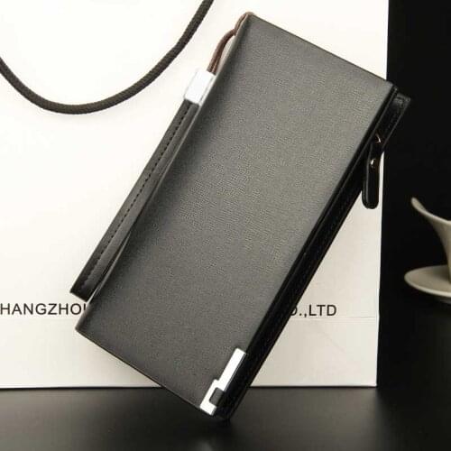 Men Wallets Classic Long Style Card Holder Male Purse Quality PU Zipper Large Capacity Luxury Wallet For Men Clutch