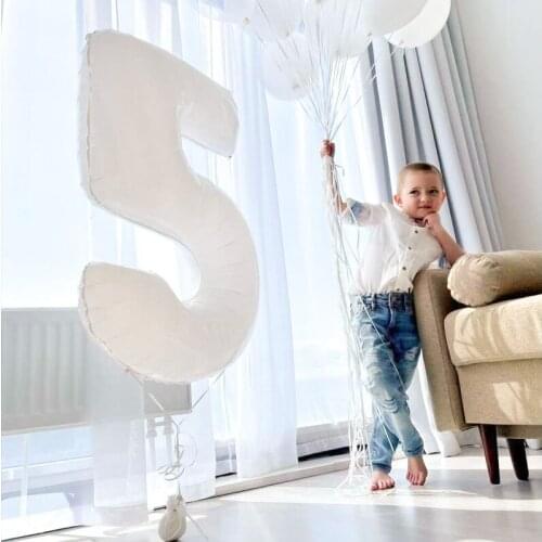 32 Inch Number 0-9 Foil Birthday Inflated Balloons Happy 1st Birthday Wedding Party Decorations Baby Shower Large Figures Globos