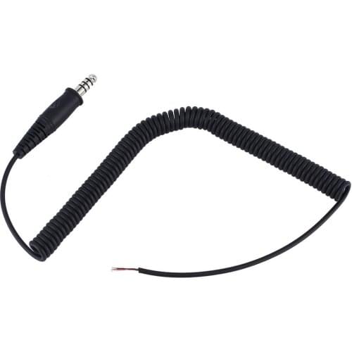 Helicopter Headset Replacement Cable With U-174 / U Military Connector
