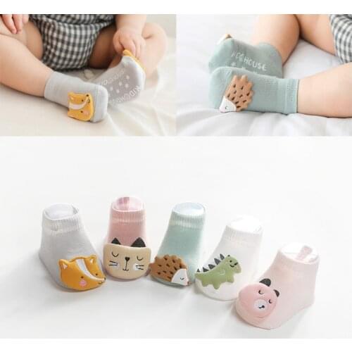 Non-Slip Childrens Socks, baby Accessories, Cotton Socks With Animal Designs, For Spring And Summer