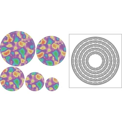 New Inverted Stitched Scalloped Circle Craft Embossing Mold 2021 Metal Cutting Dies for DIY Decor Scrapbooking Album Card Making