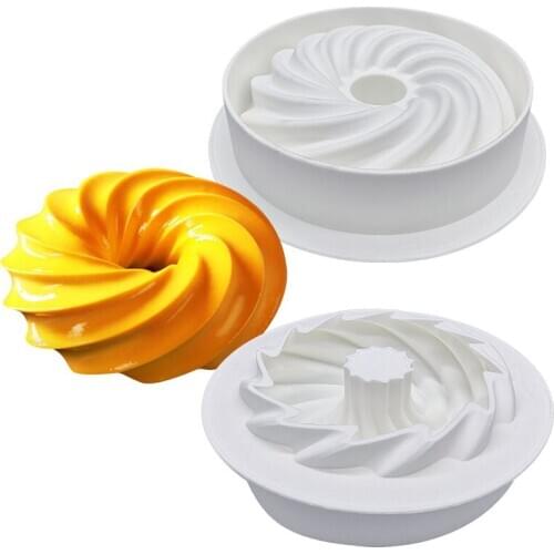 New Spiral Shape Silicone Cake Decorating Mold For Baking Mould Dessert Mousse Pastry Cake Mold Pan Bakewar bakvormen