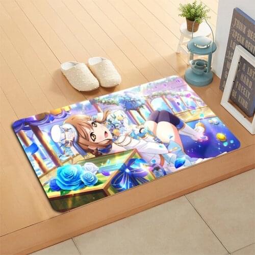 New Love Live! Sunshine!! Anime Doormat Home Mat Machine Made Anti Slip Carpet Living Room/Hallway Bath Mat Christmas Gift 0629