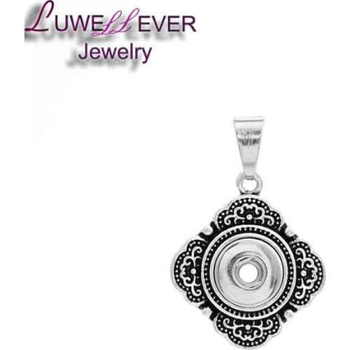 Wholesale Snap Button Pendant Necklace Fit 12mm Buttons For Women Charm Fashion Interchangeable jewelry