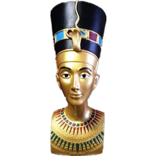 RESIN NEFERTITI FIGURINES EGYPT CLEOPATRA BUST STATUE AMENHOTEP IV HOME DECOR CREATIVE CRAFTS GIFTS R1305