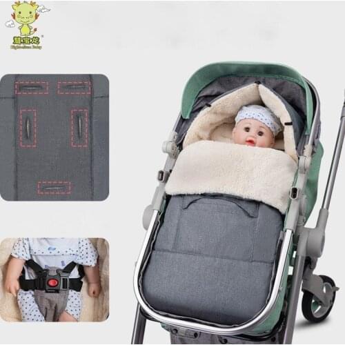 Baby Stroller Sleeping Bag Envelope Anti Kick Baby Sleeping Bag Autumn And Winter Thickened Baby Stroller Sleeping Bag