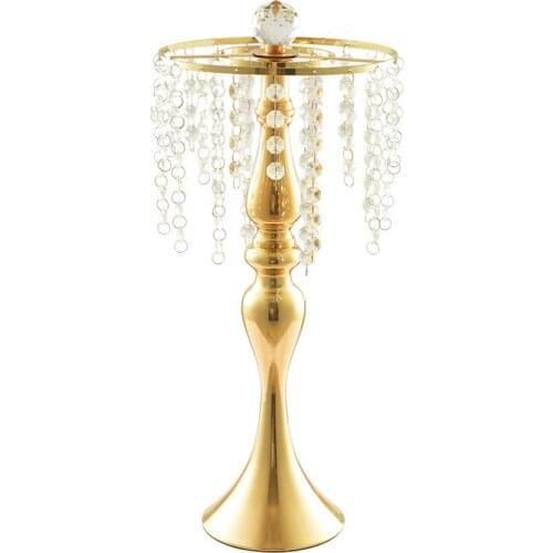 Wedding props candle holder table flower flower European-style golden ornaments T stage guide decoration