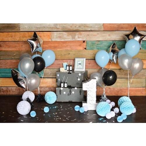 Balloons decoration birthday backgrounds photography vinyl kids birthday photo backdrop for profession photographer studio props